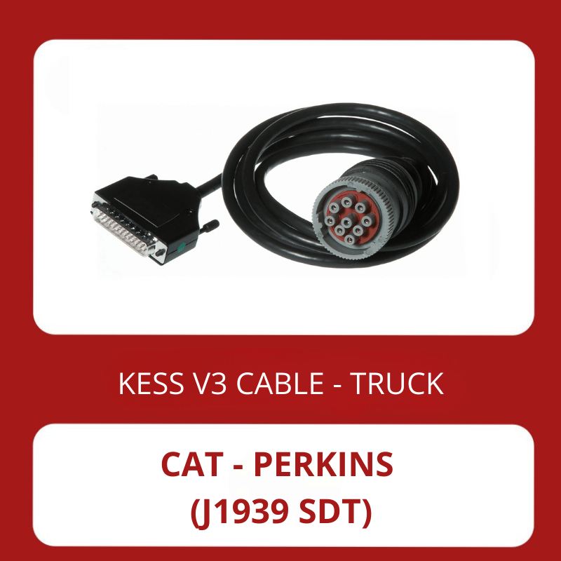 KESSv3 CAT and Perkins J1939 STD 9 pin round diagnostic connector cable 