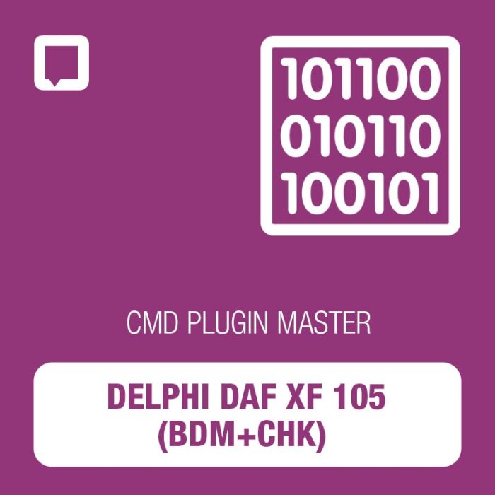 Flashtec - CMD Plugin DELPHI DAF XF 105 (BDM+CHK) MASTER (CMD10.02.10)