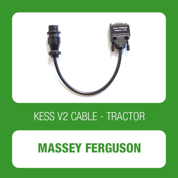 Alientech - KESSv2 Massey Ferguson 9 pin diagnostic connector cable (144300K255)-1