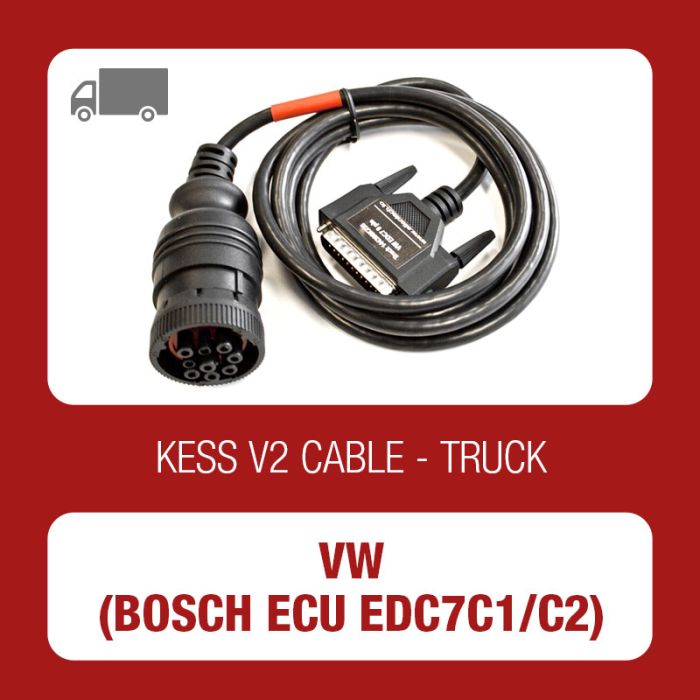 Alientech - KESSv2 VW Truck 9 pin diagnostic connector cable for Bosch ECU  EDC7C1/C2 (144300K235)